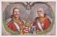 Postkarte Viribus Unitis, Kaiser Wilhelm II und Kaiser Franz Josef I